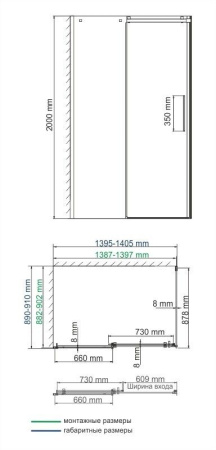 Душевой уголок WasserKRAFT Alme 15R36