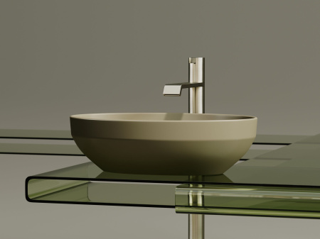 Умывальник чаша накладная овальная Ceramicanova Element 502*363*145мм, капучино матовый, CN6056MC