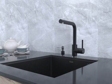 Смеситель для кухни Paulmark KASSEL Ka214311-401TB, антрацит полностью