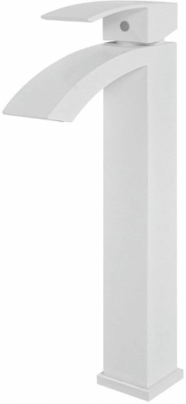 Cмеситель для раковины Высокий Hansberge H2077 Белый