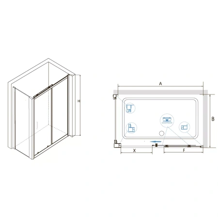 Душевой уголок RGW Classic CL-48-1 (CL-14 + Z-060-1) (320948168-011) Хром/Прозрачное