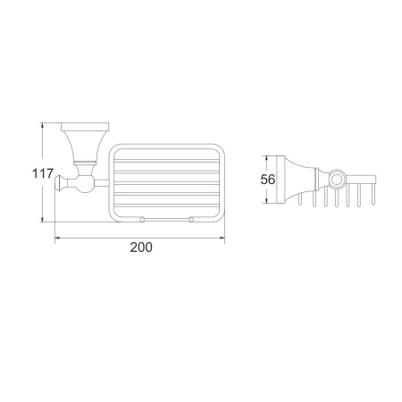 Мыльница Rose RG1904H, черный