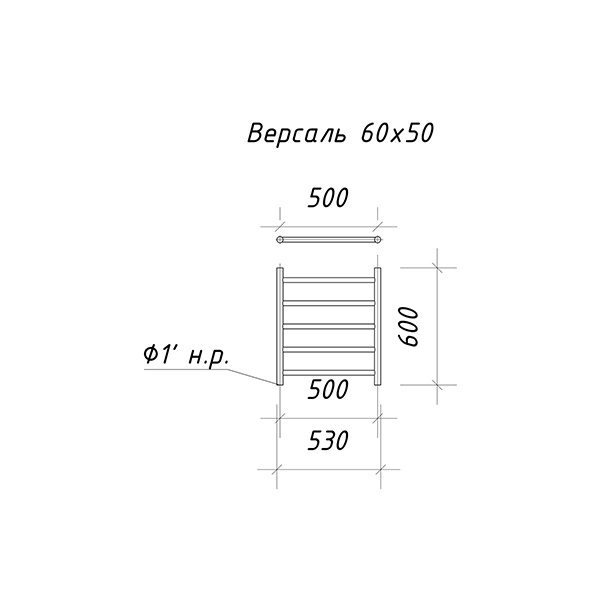 Полотенцесушитель Ariano Версаль 60х50 Black