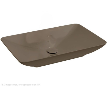 Раковина ISVEA SistemaY Clear накладная 600*377*127 цвет коричневый матовый 10SY50060SV-2H