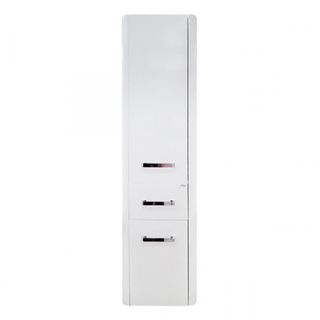 Шкаф-пенал Misty Нью-Йорк 40 подвесной с 1 ящ. без Б/К белая эмаль левый