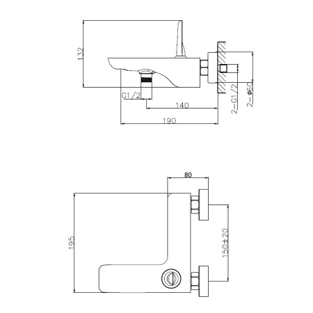 Смеситель для ванны WONZON & WOGHAND Shark, Хром (WW-48B3101-CR)