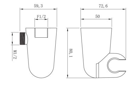 Крепление настенное Lemark LM8099C фиксированное для лейки