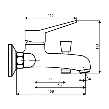 D2010000 Optima Смеситель для ванны и душа AM.PM