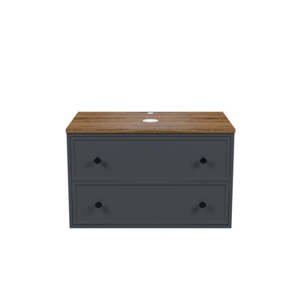 Тумба подвесная со столешницей МДФ, макадамия орех 80 см IDDIS Torr темно-серый (TOR80DMi95K)