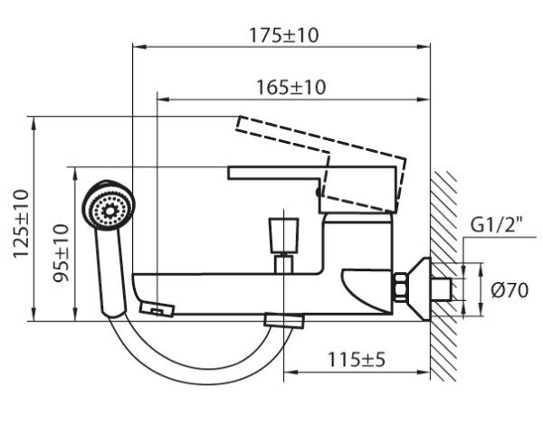 Смеситель для ванны Ahti Satakunta SK405001