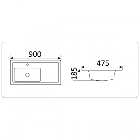 Раковина врезная CeramaLux 844-90