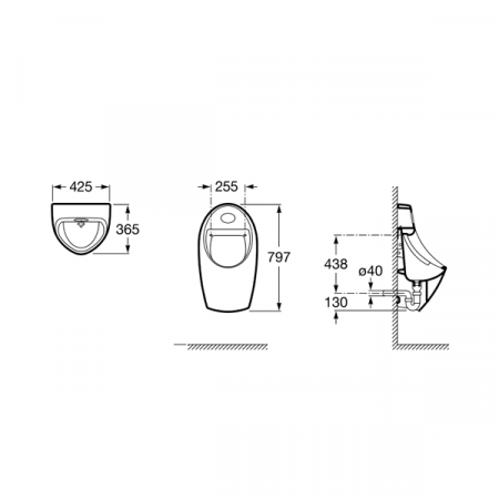 Писсуар Roca Euret A35945E000