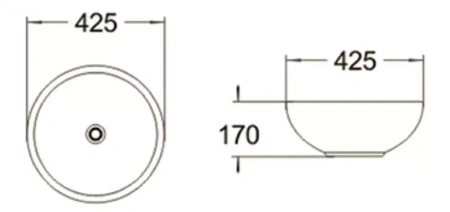 Раковина SantiLine SL-1065 43х43 белая