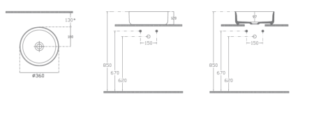 Раковина накладная ISVEA Infinity 42 круглая ?42см, цвет белый матовый 10NF65042SV-2L