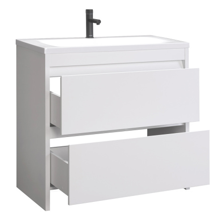 Тумба под умывальник Belux Мадрид 90-02 напольный, белый глянцевый