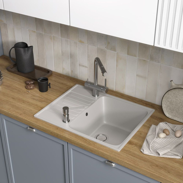 Смеситель Reflexion Lago RX9903SS для кухни с подключением к фильтру, полированная сталь