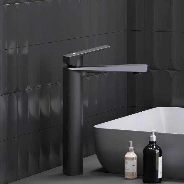 400250300 Merkur высокий Смеситель для умывальника Damixa, чёрный