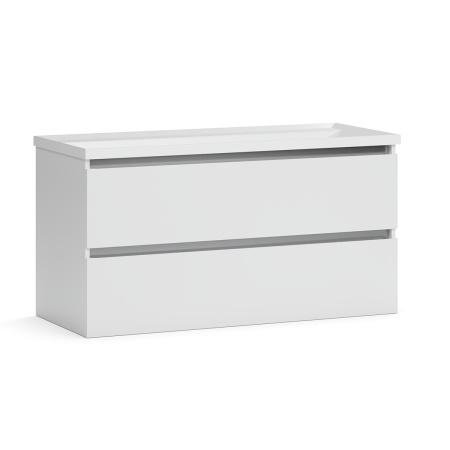 Тумба под умывальник Belux подвесная Фаворит 100-02, белый глянцевый