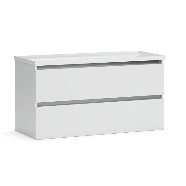 Тумба под умывальник Belux подвесная Фаворит 100-02, белый глянцевый