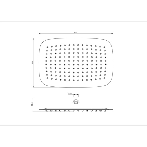 Верхний душ WONZON & WOGHAND, Брашированное золото (WW-88DP03-BG)