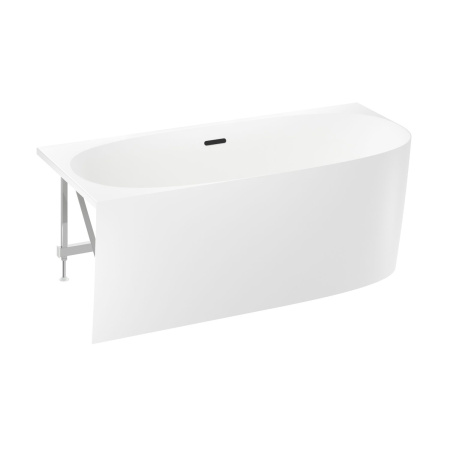 Акриловая ванна в наборе 4 в 1: пристенная ванна (левый разворот), каркас, экран, слив-перелив Wellsee Belle Spa 2.0 235802003