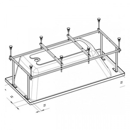 Монтажный комплект к ванне Roca Uno 170x75 ZRU9302876