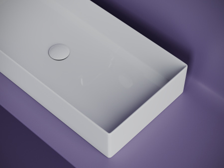 Раковина накладная прямоугольная Ceramicanova Element 801*361*130, белый, CN6072