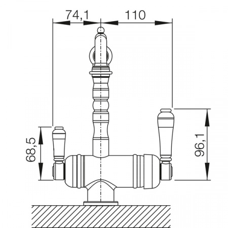 Смеситель для мойки Blanco Sora 524218, под фильтр, латунь