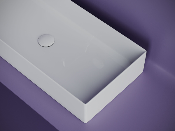 Раковина накладная прямоугольная Ceramicanova Element 801*361*130, белый, CN6072