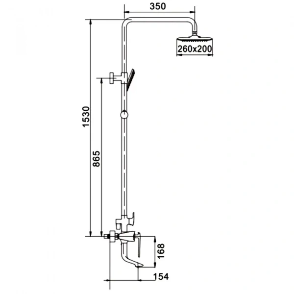 Душевая система Rose R1336