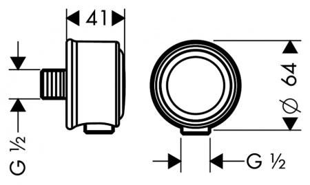 Шланг подсоединения AXOR Montreux Fixfit Stop 16884000