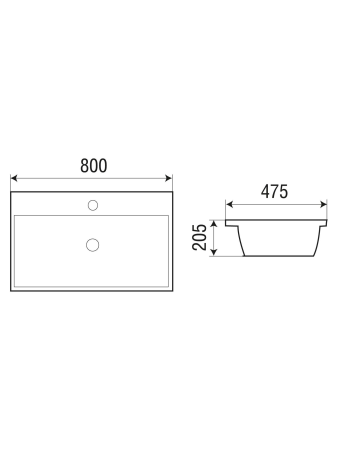 Раковина врезная WeltWasser WW SK DEILBACH 7608-80