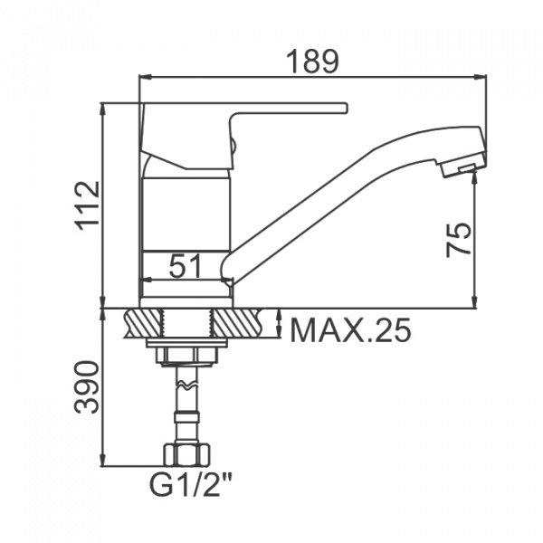 Смеситель для мойки Ledeme L4555-2