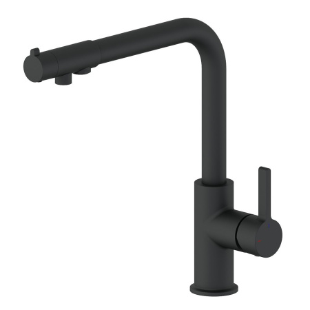 Смеситель для кухни c подключением фильтра WONZON & WOGHAND, Черный матовый (WW-88458008-MB)