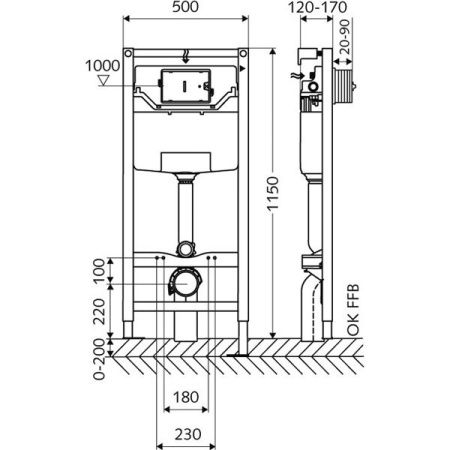 Инсталляция для унитаза Schell Montus C120 030570099