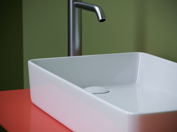 Раковина накладная со смещенным сливом Ceramicanova Element 620*340*110, Белый, CN5048