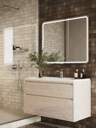 Зеркало Reflexion Blessed RF5447BL с фоновой подсветкой, к/с, диммером, антипаром 1000х800