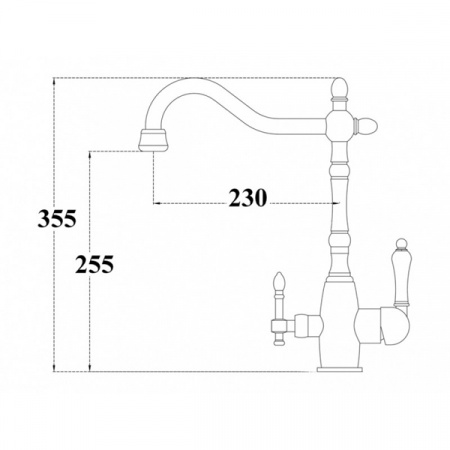 Смеситель для мойки ZorG ZR 312 YF-33 хром