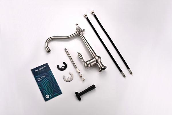 Смеситель для кухни Paulmark RETRO Re213226-NI, никель