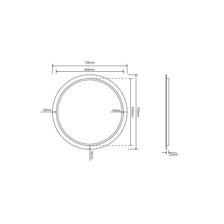 Зеркало Roxen Brimen 510195-70 70x70 с LED подсветкой