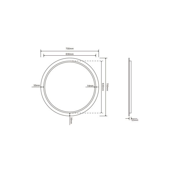 Зеркало Roxen Brimen 510195-70 70x70 с LED подсветкой