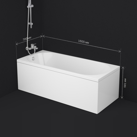 W94A-160-070W-A1 X-Joy Ванна акриловая AM.PM 160х70