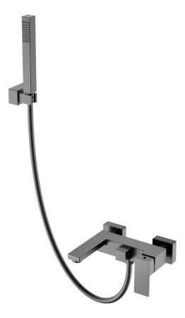 Смеситель для ванны с душем Boheme Qubic 473-GM matt gun metal