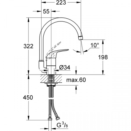 Смеситель для мойки Grohe Euroeco 32752000