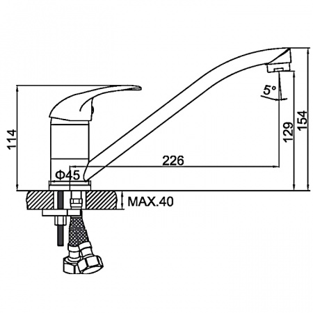 Смеситель для мойки Ledeme H15 L4215