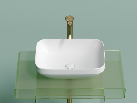 Умывальник чаша накладная прямоугольная Ceramicanova Element 500*359*145мм, белый матовый, CN6055MW