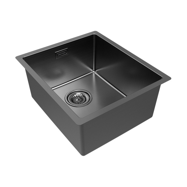 Мойка Paulmark LASSAN 38 UNI LA38-GM 380х440х200 мм, нержавеющая сталь, вороненая сталь