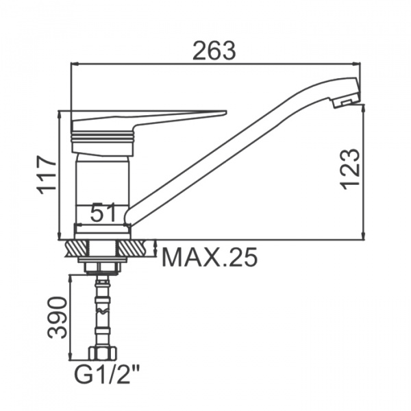 Смеситель для мойки Ledeme H56 L4956