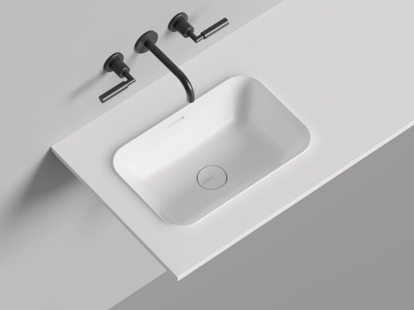 Раковина столешница Salini ONDA EDGE ROUND, белый, 14022051MN