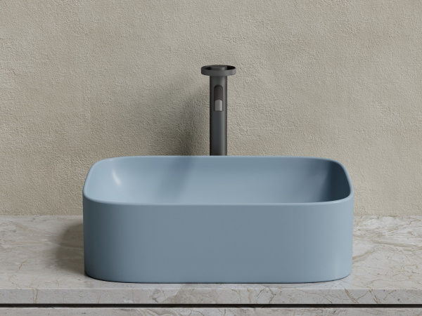 Умывальник чаша накладная прямоугольная Ceramicanova Element 505*380*150мм, серо-голубой матовый, CN6052MHL
